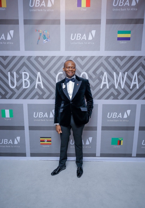 M. Kennedy Uzoka, DG du Groupe UBA, lors de la soirée spéciale ‘UBA CEO Awards’ marquant le 70e anniversaire de la Banque à Lagos le 27 avril.